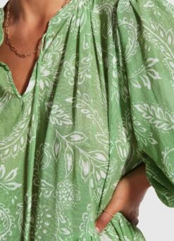 Folklore Tier Dress - Green Tea -Fashion Swimwear Store 54603 DR Green 20Tea 5