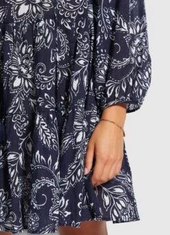 Folklore Tier Dress - True Navy -Fashion Swimwear Store 54603 DR True 20Navy 5