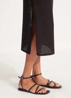 Dreamcatcher Crochet Cover Up Slip Dress - Black -Fashion Swimwear Store 54610 CU Black 6