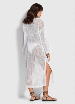 Crochet Cover Up - White -Fashion Swimwear Store 54630 CU White 5