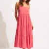Weekend Tier Dress - Sun Kissed Coral -Fashion Swimwear Store 54663 DR SunKisdCrl 3
