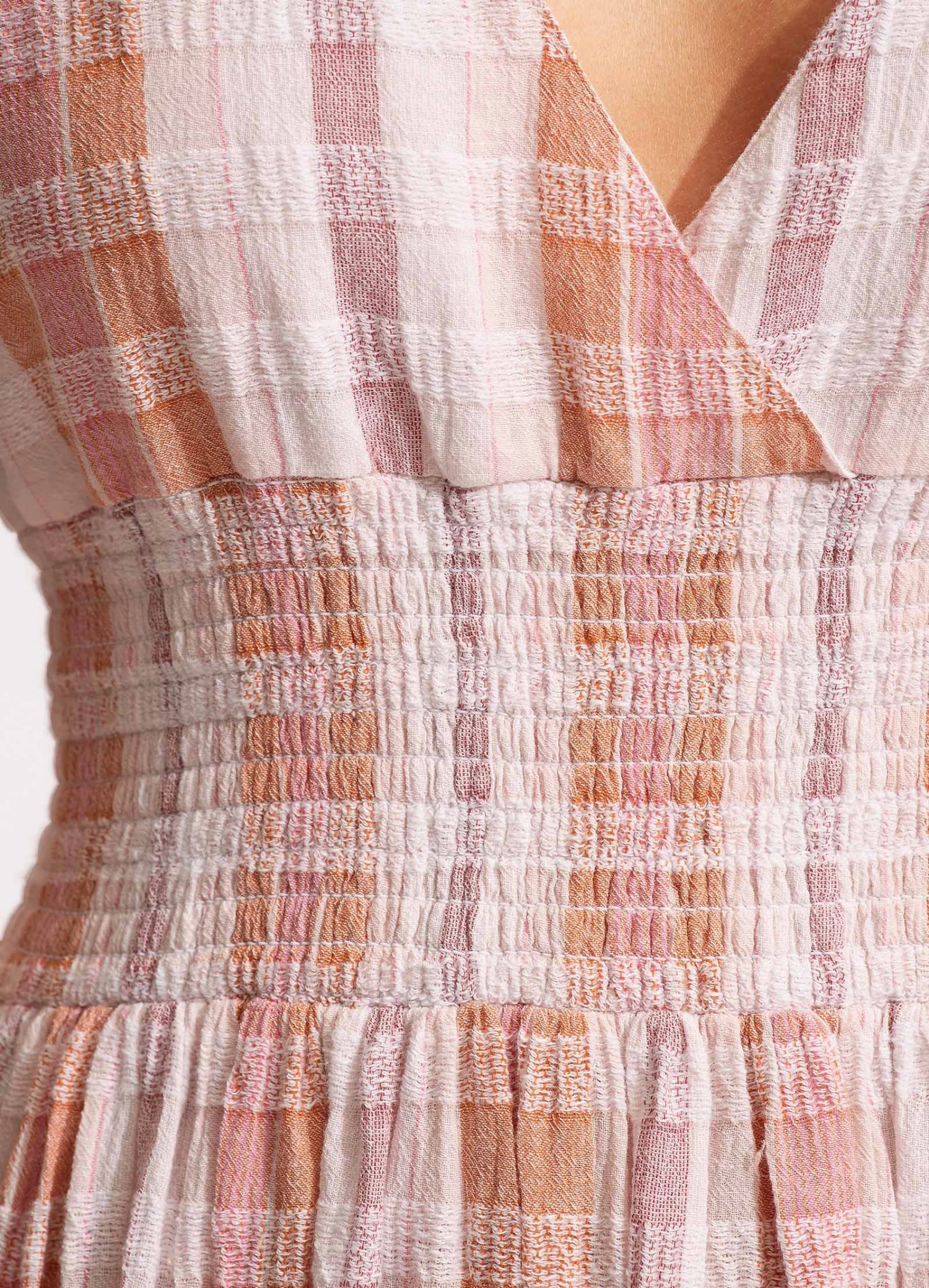 Textured Gingham Maxi Dress - Lilac 7 Textured Gingham Maxi Dress - Lilac - Image 5