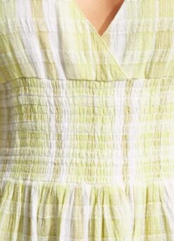 Textured Gingham Maxi Dress - Wild Lime -Fashion Swimwear Store 54678 DR Wild 20Lime 6