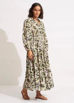 Island In The Sun Button Dress - Avocado -Fashion Swimwear Store 54687 DR Avocado 3