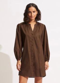 Palms Cover Up - Chocolate -Fashion Swimwear Store 54689 CU Chocolate 4