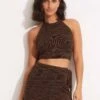 Daybreak Knit Top - Chocolate -Fashion Swimwear Store 54696 KN Chocolate 1
