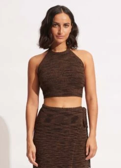 Daybreak Knit Top - Chocolate -Fashion Swimwear Store 54696 KN Chocolate 3