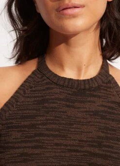 Daybreak Knit Top - Chocolate -Fashion Swimwear Store 54696 KN Chocolate 6