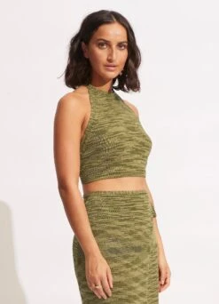 Daybreak Knit Top - Olive -Fashion Swimwear Store 54696 KN Olive 3