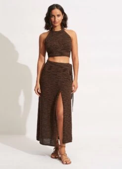 Daybreak Knit Skirt - Chocolate