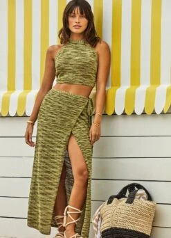 Daybreak Knit Skirt - Olive