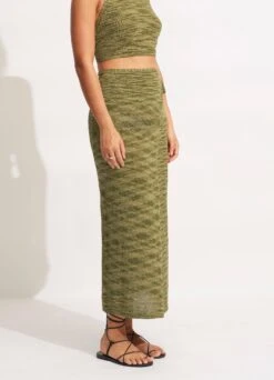 Daybreak Knit Skirt - Olive -Fashion Swimwear Store 54699 KN Olive 4