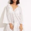 Broderie Anglaise Cover Up - White -Fashion Swimwear Store 54700 CU White 1