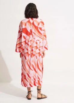 Poolside Maxi Cover Up - Chintz Pink -Fashion Swimwear Store 54724 CU ChintzPin 4