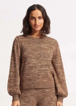 Maple Knit Jumper - Sepia 10 Maple Knit Jumper - Sepia -Fashion Swimwear Store 54727 KN Sepia 3