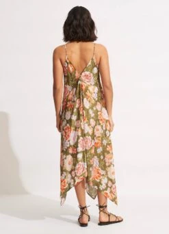 Paradise Garden Scarf Dress - Avocado -Fashion Swimwear Store 54730 DR Avocado 5