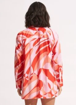 Poolside Shirt - Chintz Pink -Fashion Swimwear Store 54732 TO ChintzPin 5
