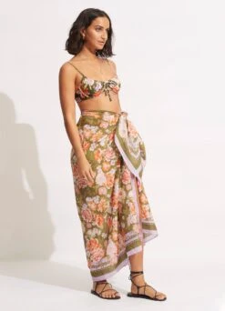 Paradise Garden Pareo - Avocado -Fashion Swimwear Store 54733 SG Avocado 3