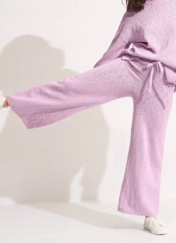 Boucle Knit Pant - Lilac -Fashion Swimwear Store 54734 KN Lilac 7
