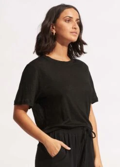 Jersey T-Shirt - Black -Fashion Swimwear Store 54737 TO Black 2