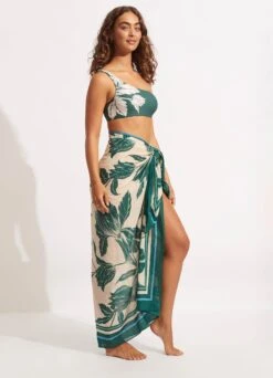 Fleur De Bloom Pareo - Evergreen -Fashion Swimwear Store 54783 SG Evergreen 3