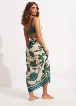 Fleur De Bloom Pareo - Evergreen -Fashion Swimwear Store 54783 SG Evergreen 4