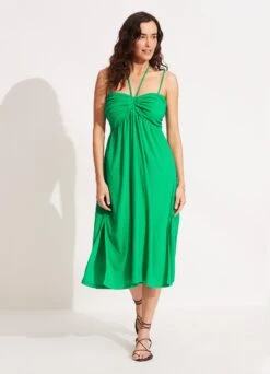 Terry Midi Dress - Green -Fashion Swimwear Store 54791 DR Green 3