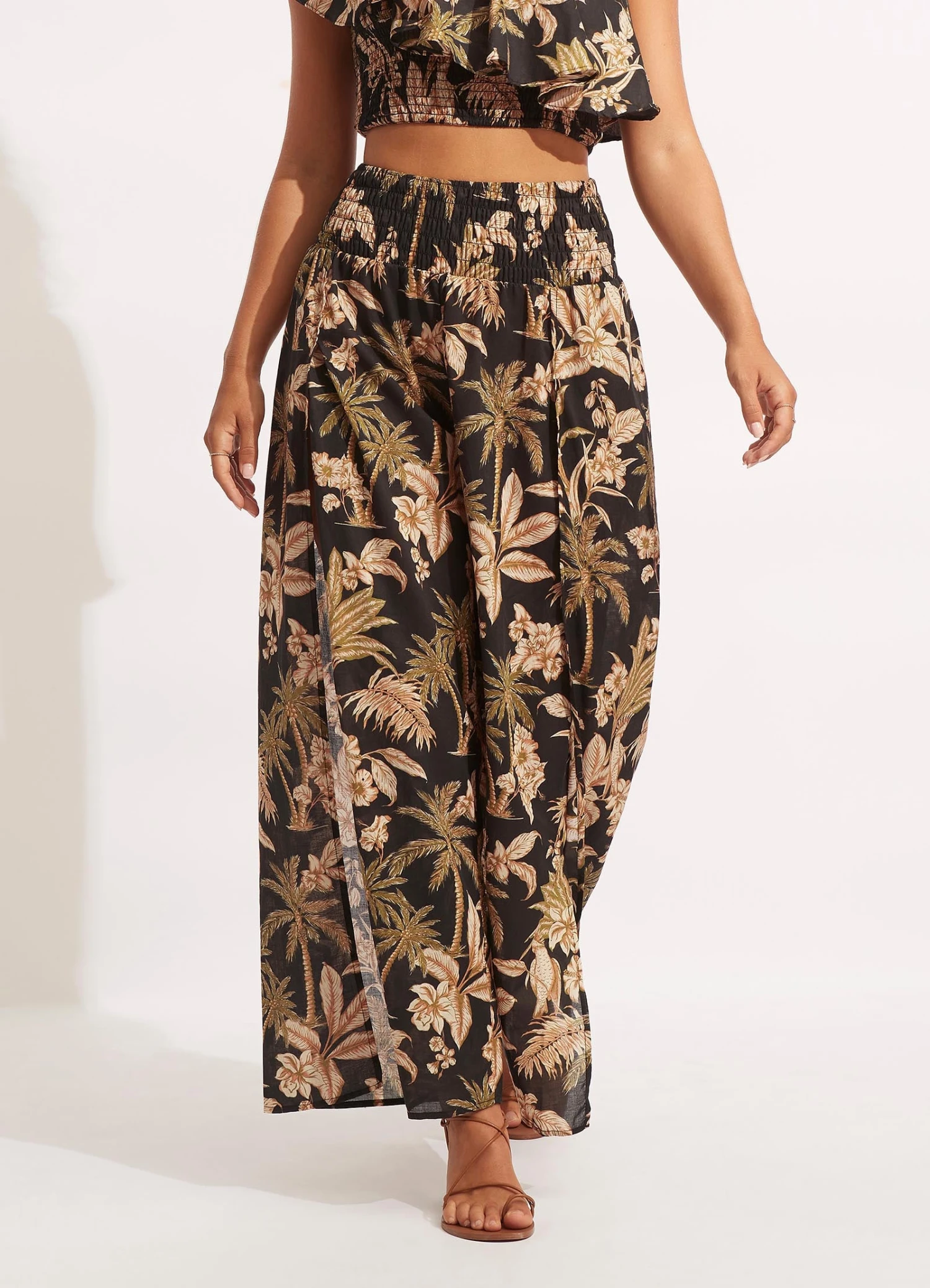 Castaway Shirring Pant - Black 4 Castaway Shirring Pant - Black - Image 2