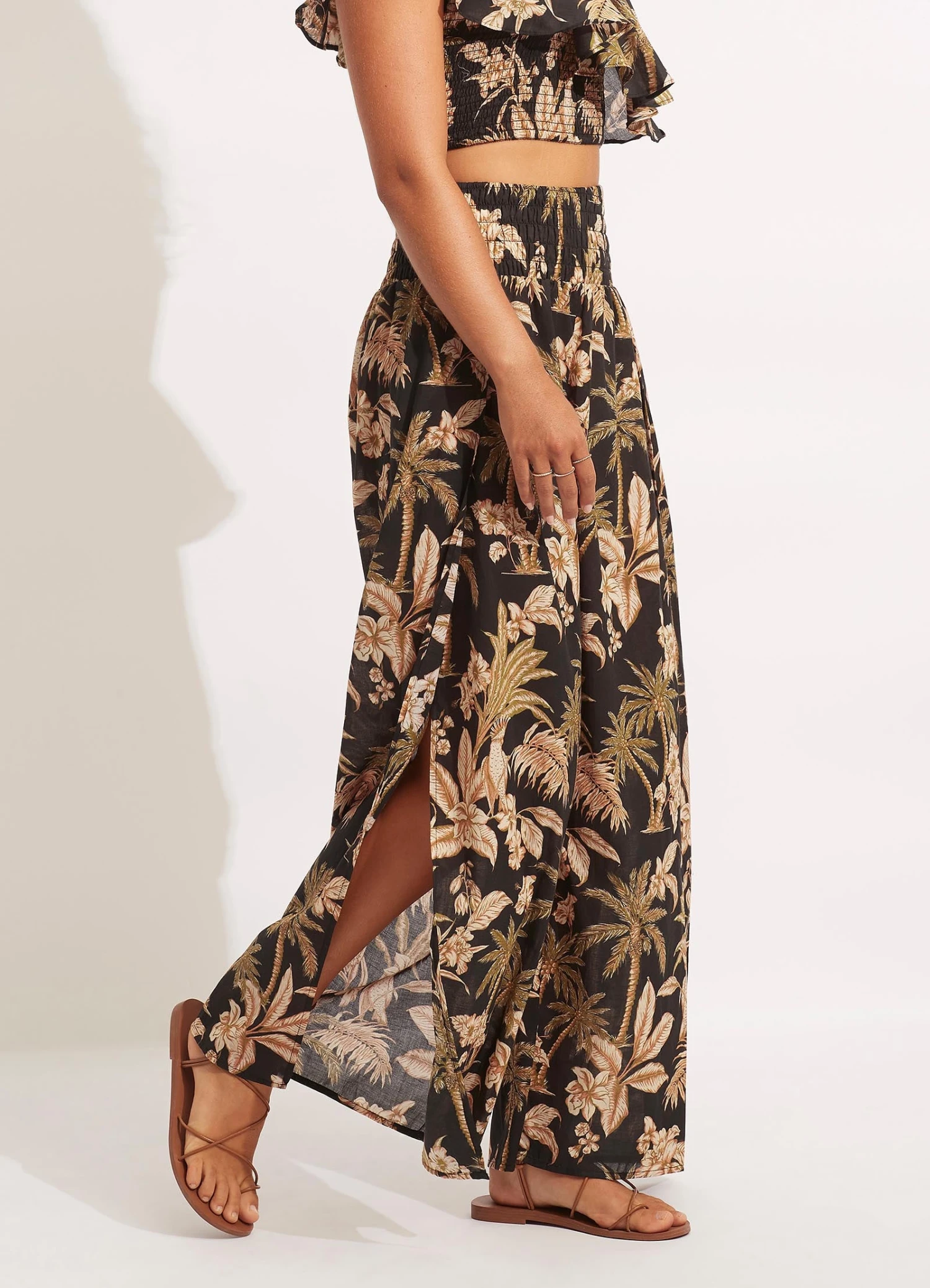 Castaway Shirring Pant - Black 5 Castaway Shirring Pant - Black - Image 3