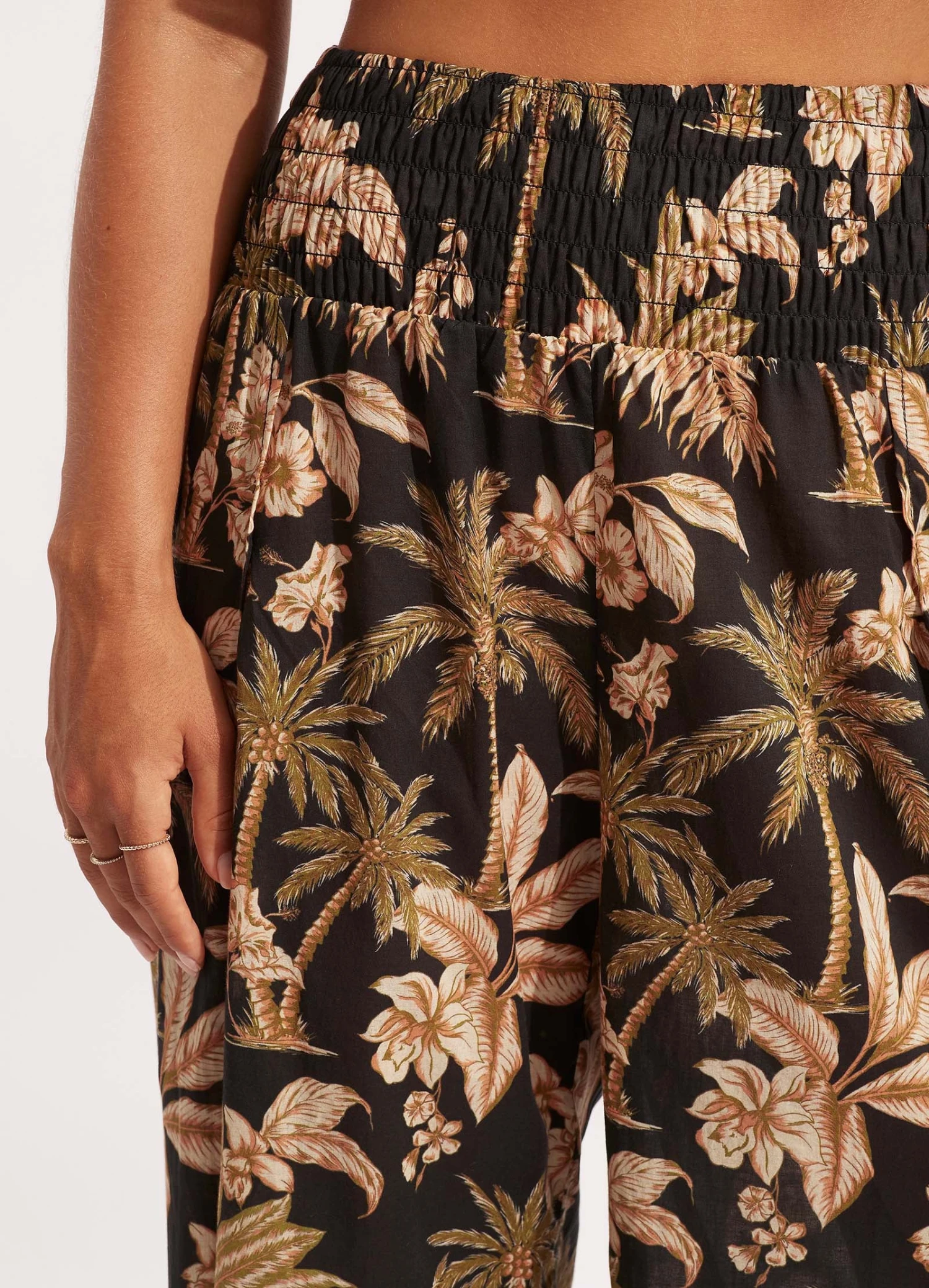 Castaway Shirring Pant - Black 7 Castaway Shirring Pant - Black - Image 5