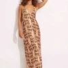 High Tide Silk Dress - Copper Tan -Fashion Swimwear Store 54806 DR Copper 20Tan 1