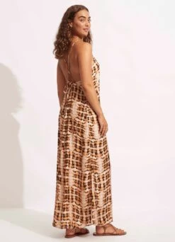 High Tide Silk Dress - Copper Tan -Fashion Swimwear Store 54806 DR Copper 20Tan 4