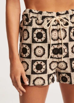 Crochet Short - Black/Natural -Fashion Swimwear Store 54812 SH Black 21Natu 5