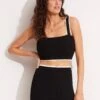 Coral Knit Top - Black -Fashion Swimwear Store 54813 KN Black 1