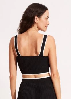 Coral Knit Top - Black -Fashion Swimwear Store 54813 KN Black 4