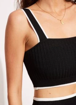 Coral Knit Top - Black -Fashion Swimwear Store 54813 KN Black 5