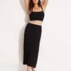 Coral Knit Skirt - Black -Fashion Swimwear Store 54814 KN Black 1