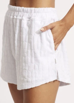 Capri Terry Short - White -Fashion Swimwear Store 54839 SH White 5