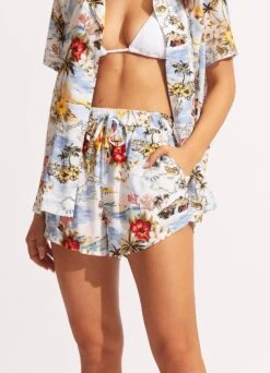 Coast To Coast Resort Short - Powder Blue -Fashion Swimwear Store 54857 SH PowderBlue 4