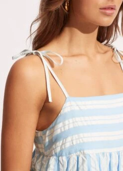 Cabana Mini Dress - Powder Blue -Fashion Swimwear Store 54861 DR PowderBlue 6