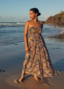 Take Flight Tiered Dress - Mandarin