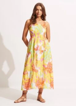 Palm Springs Midi Dress - Lime Light