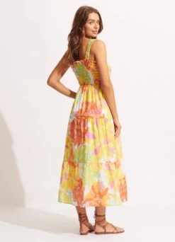 Palm Springs Midi Dress - Lime Light -Fashion Swimwear Store 54873 DR Limelight 5