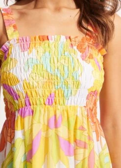 Palm Springs Midi Dress - Lime Light -Fashion Swimwear Store 54873 DR Limelight 6