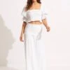 Caspian Shirring Top - White -Fashion Swimwear Store 54879 TO White 3