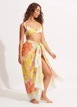 Palm Spring Pareo - Lime Light -Fashion Swimwear Store 54899 SG Limelight 4