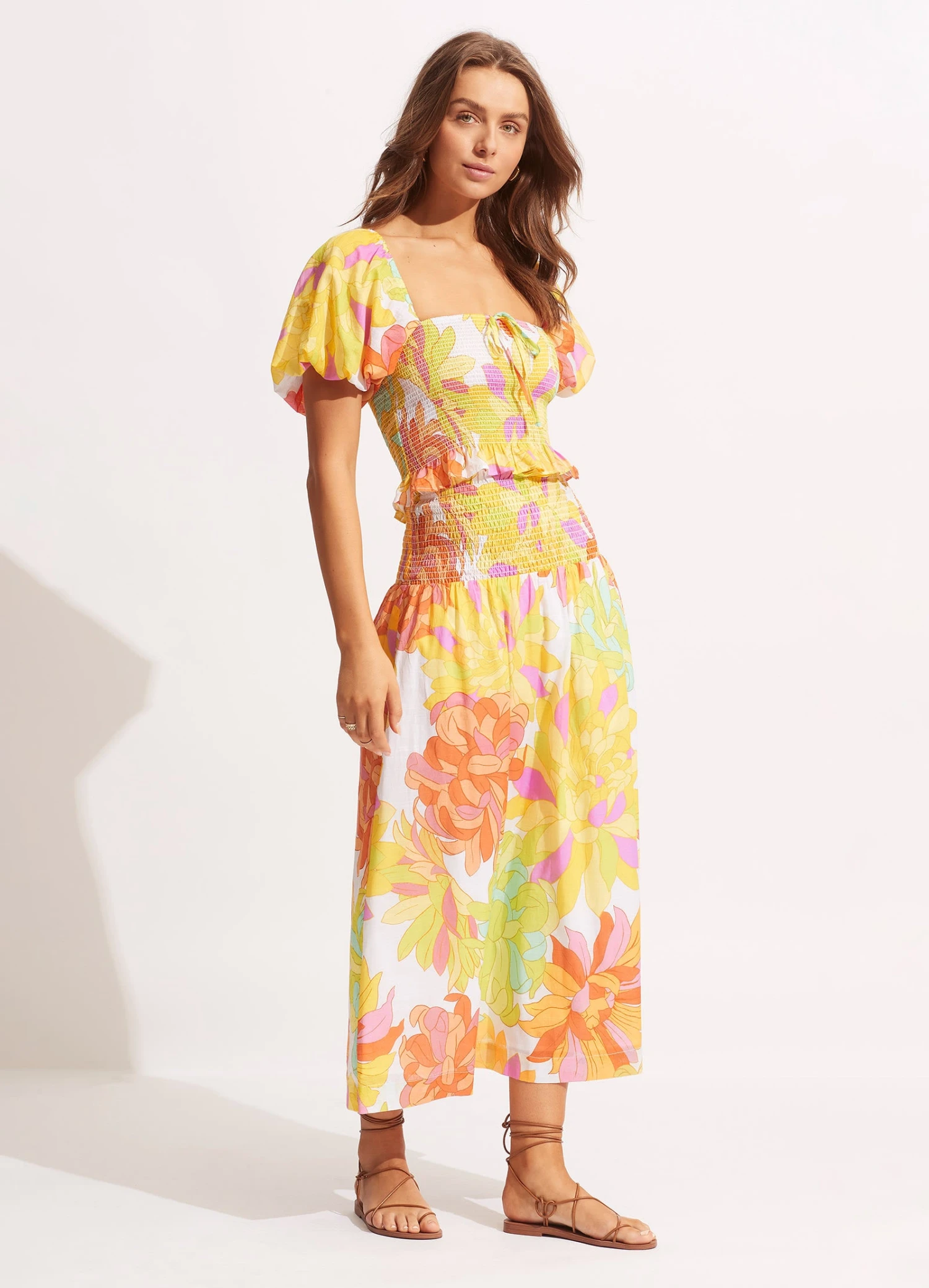 Palm Springs Shirring Top - Lime Light 6 Palm Springs Shirring Top - Lime Light - Image 4