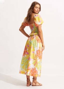 Palm Springs Shirring Top - Lime Light 12 Palm Springs Shirring Top - Lime Light -Fashion Swimwear Store 54903 TO Limelight 6