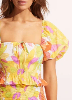 Palm Springs Shirring Top - Lime Light 13 Palm Springs Shirring Top - Lime Light -Fashion Swimwear Store 54903 TO Limelight 7