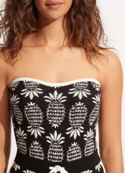 Corsica Jacquard Knit Playsuit - Black 13 Corsica Jacquard Knit Playsuit - Black -Fashion Swimwear Store 54929 KN Black 6